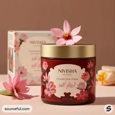 AI-Generated packaging for Cosmetics glass jar in the Haircare Products industry