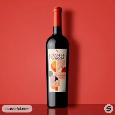 AI-Generated packaging for Bordeaux wine bottle in the Alcoholic Beverages industry