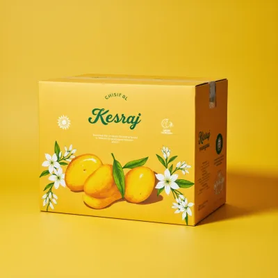 AI-Generated packaging for Shipping box in the Food and Snacks industry