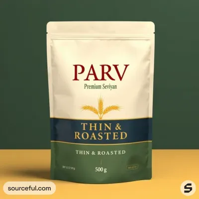 AI-Generated lemon yellow food pouch packaging