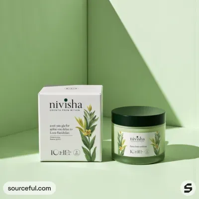 AI-Generated packaging for Cosmetics glass jar in the Haircare Products industry