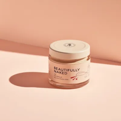 AI-Generated packaging for Cosmetics glass jar