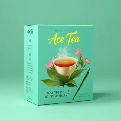 AI-Generated hunter green carton box packaging