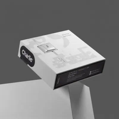 AI-Generated black carton box packaging