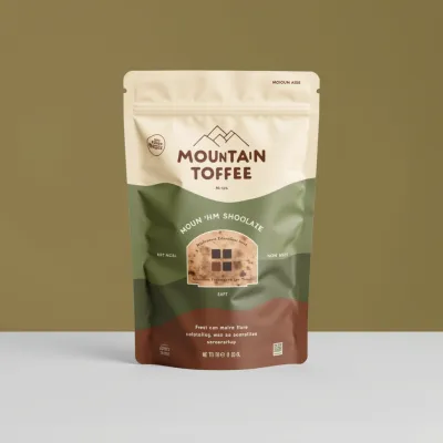 AI-Generated bold food pouch packaging