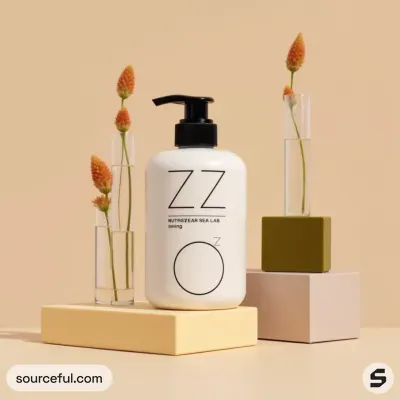 AI-Generated packaging for Pump bottle in the Beauty and Personal Care industry