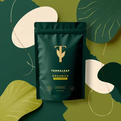 AI-Generated white food pouch packaging