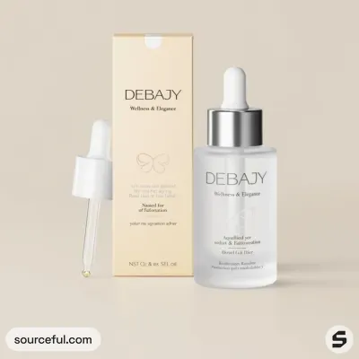 AI-Generated packaging for Dropper bottle in the Organic and Natural Products industry