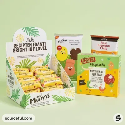AI-Generated packaging for Shelf display box in the Food and Snacks industry