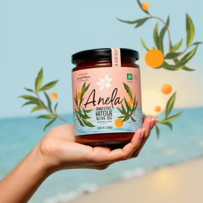 AI-Generated packaging for Food glass jar in the Organic and Natural Products industry