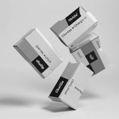 AI-Generated black carton box packaging