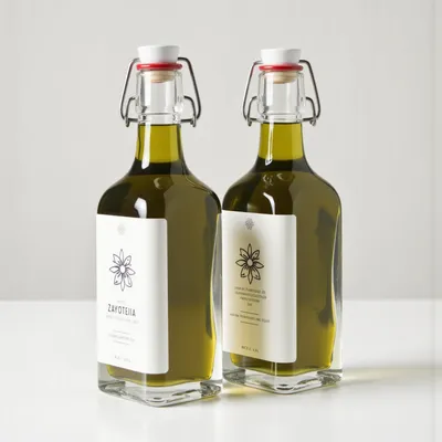 AI-Generated packaging for Swing top bottle