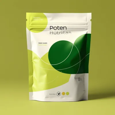 AI-Generated black food pouch packaging