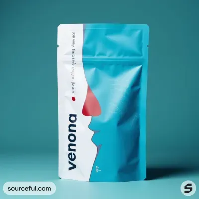 AI-Generated white food pouch packaging