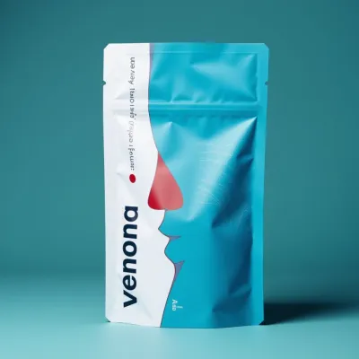 AI-Generated white food pouch packaging
