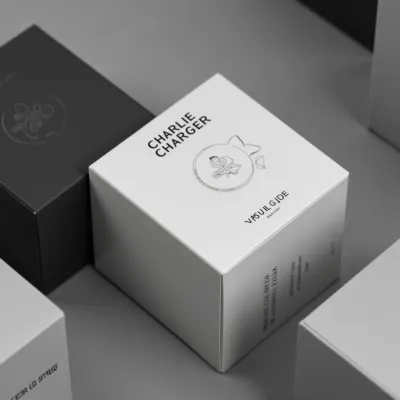 AI-Generated black carton box packaging