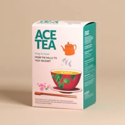 AI-Generated blush carton box packaging