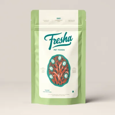 AI-Generated packaging for Food pouch in the Pet Food and Supplies industry