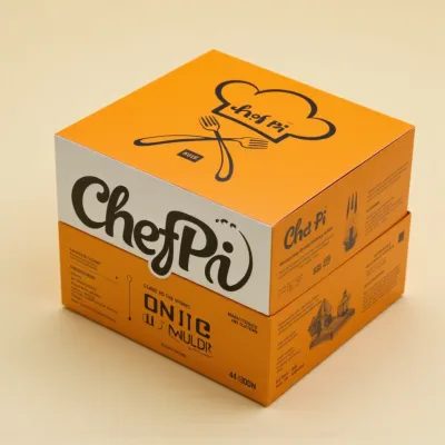 AI-Generated white carton box packaging