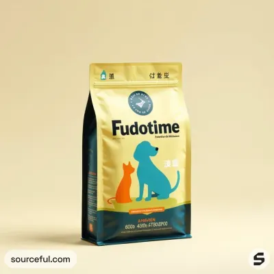 AI-Generated packaging for Food pouch in the Pet Food and Supplies industry