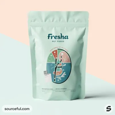 AI-Generated white food pouch packaging