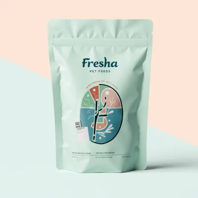 AI-Generated white food pouch packaging