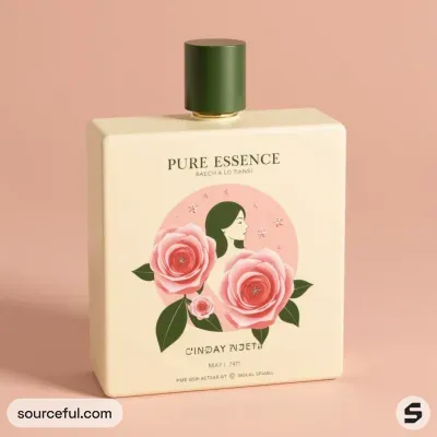 AI-Generated packaging for Perfume bottle in the Fashion and Accessories industry