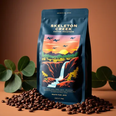 AI-Generated illustrative food pouch packaging