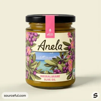 AI-Generated packaging for Food glass jar in the Organic and Natural Products industry