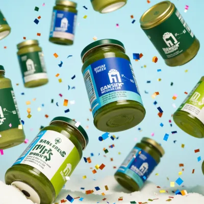 AI-Generated packaging for Food glass jar in the Health and Wellness industry