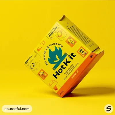 AI-Generated charcoal carton box packaging