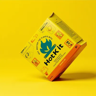 AI-Generated charcoal carton box packaging