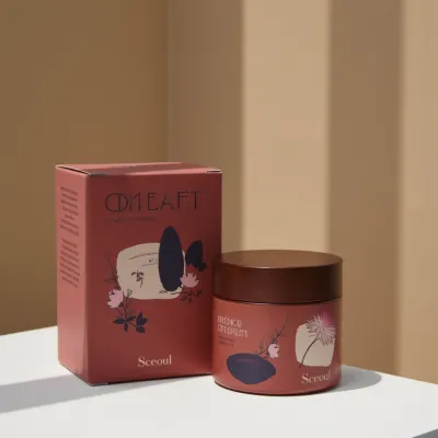 AI-Generated packaging for Cosmetics glass jar in the Skincare industry
