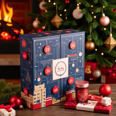 AI-Generated packaging for Advent calendar