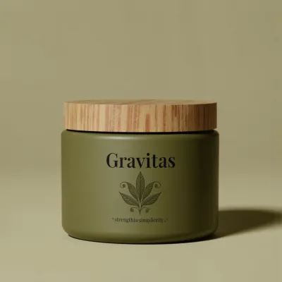 AI-Generated packaging for Cosmetics glass jar