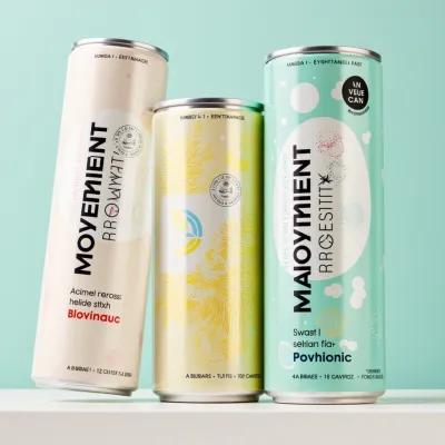 AI-Generated illustrative drinks can packaging