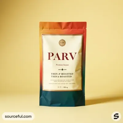 AI-Generated lemon yellow food pouch packaging