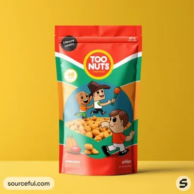 AI-Generated lemon yellow food pouch packaging