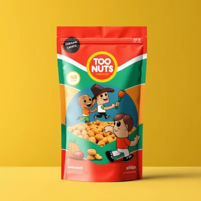 AI-Generated lemon yellow food pouch packaging