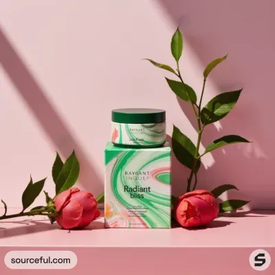 AI-Generated packaging for Cosmetics glass jar in the Beauty and Personal Care industry