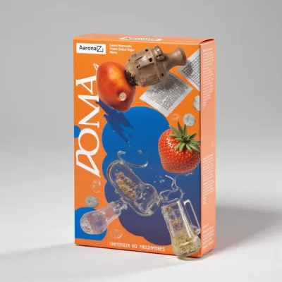 AI-Generated carmine carton box packaging