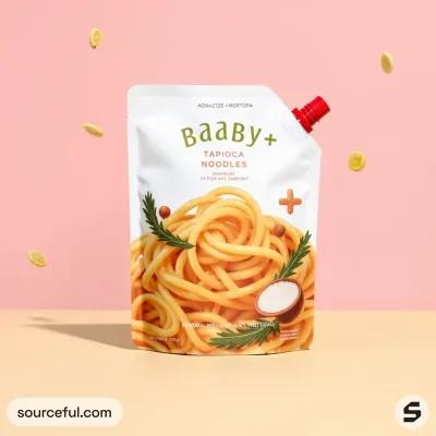 AI-Generated white food pouch packaging