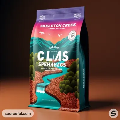 AI-Generated illustrative food pouch packaging