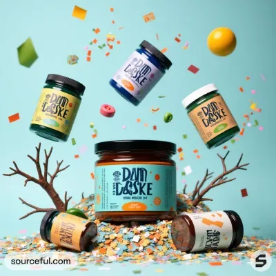 AI-Generated packaging for Food glass jar in the Health and Wellness industry