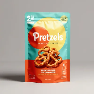 AI-Generated red food pouch packaging
