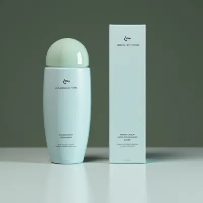 AI-Generated white pump bottle packaging