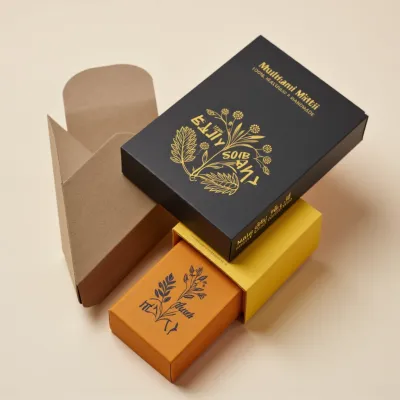 AI-Generated black carton box packaging