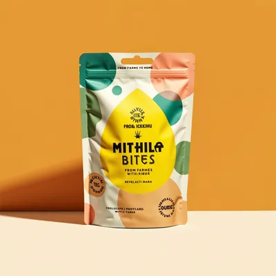 AI-Generated Food pouch packaging for Food and Snacks