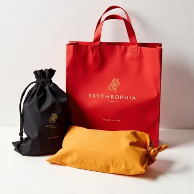 AI-Generated packaging for Drawstring bag in the Fashion and Accessories industry