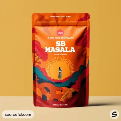 AI-Generated packaging for Food pouch in the Organic and Natural Products industry